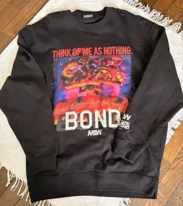 크루넥 맨투맨 Bond 블랙 MIW 완판템 미사용 새상품