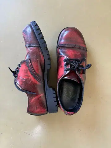 Getta grip 닥터마틴 빨검 가죽 부츠 vintage