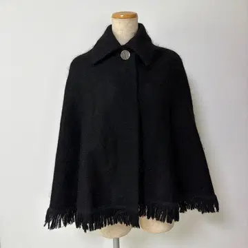 Rannoch Designs 스코틀랜드제 프린지 모헤어 울 판초