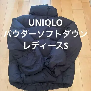 UNIQLO 파우더 소프트 다운 자켓 여성용 S 블랙 다운 90%