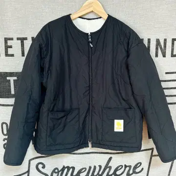 모즈 리버서블 퀼팅 자켓 보아 충전솜 블랙