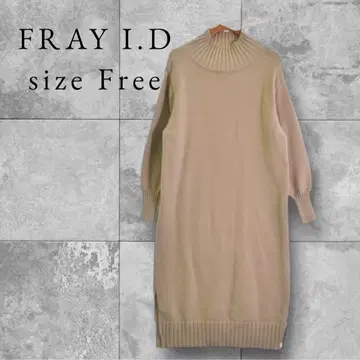 FRAY I.D 터틀넥 니트 원피스 프리 사이즈