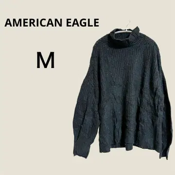 AMERICAN EAGLE 블랙 터틀넥 니트