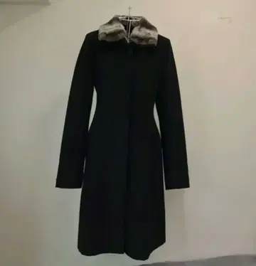 SCOT CLUB 퍼 롱 코트 벨트 포함