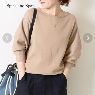 spick and span 퍼프 슬리브 니트 베이지