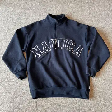 NAUTICA 네이비 하프 지퍼 맨투맨