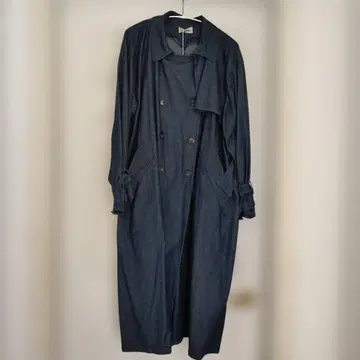 hagumu 인디고 코튼 롱 코트 F