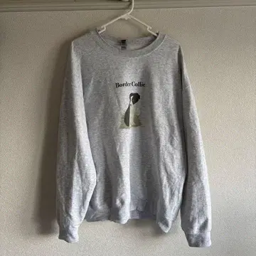 보더콜리 프린트 그레이 트레이닝복