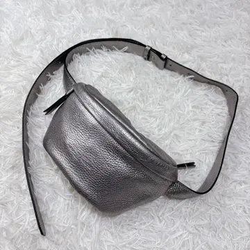 [ 새상품급 ] 오로라 프레스티지 실버 가죽 바디백