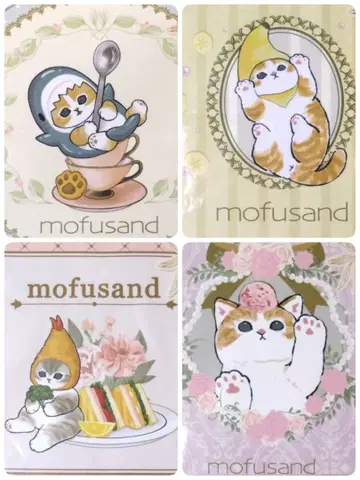 mofusand 테이블 냅킨 Classy Tea Time 4개 세트