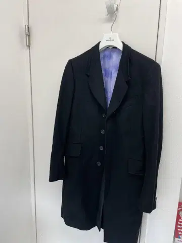 폴스미스 컬렉션 캐시미어 100% 체스터 코트 블랙 L