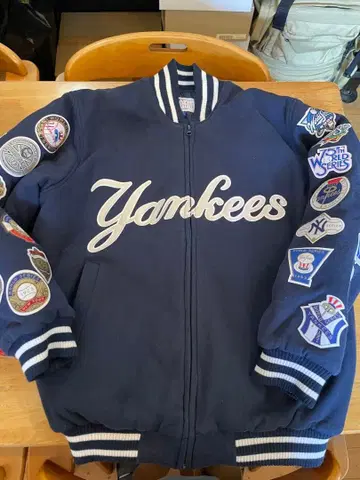 뉴욕 양키스 월드 시리즈 바시티 자켓 M 네이비