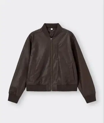 가죽 터치 블루종