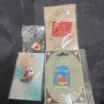 오사카 간사이 박람회 바레인관 공식 핀 배지 4종 세트