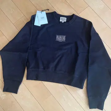 MARITHE FRANCOIS GIRBAUD 크롭 맨투맨 블랙