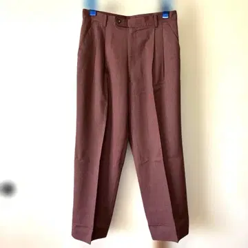 카스텔 바작 스포트 버건디 플리츠 슬랙스