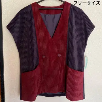 미사용 택 포함 여성복 베스트 방한복 프리 사이즈 에조시 미세스 시니어