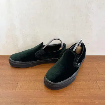 컨디션 최상 US 기획 반스 슬립온 벨로아 23.5cm 그린