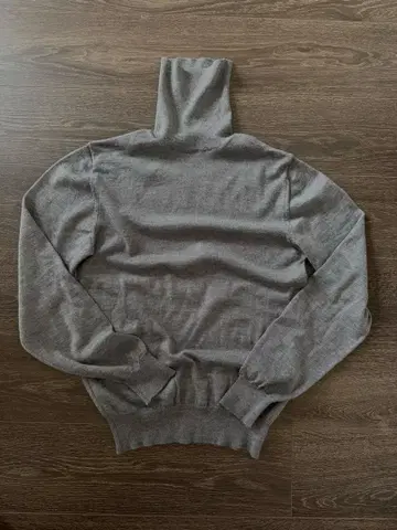 [ 새상품급 ] BEAMS F 메리노울 터틀 니트 그레이 MERINO