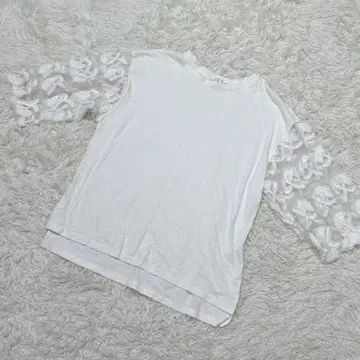 [ c6483 ] Leciel 루시엘 T셔츠 화이트 레이스 반팔