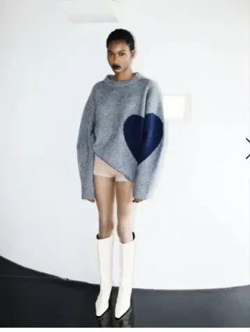 NK KNIT 하트 패턴 KNIT