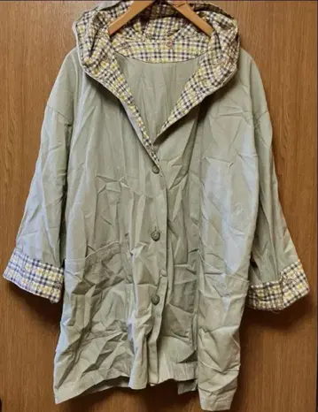 레트로 후디 코트 원포인트 사슴 패턴