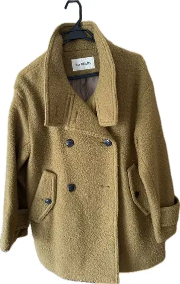 루프 샤기 스탠드 카라 코트 RayBems