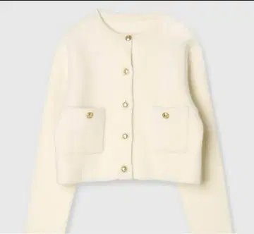 anuans 2024AW 라쿤 블렌드 노카라 니트 자켓