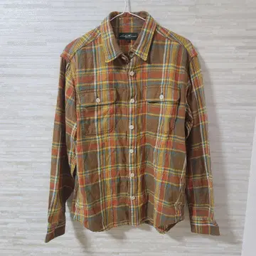 에디 바우어 플란넬 셔츠 체크 인도산 코튼 100