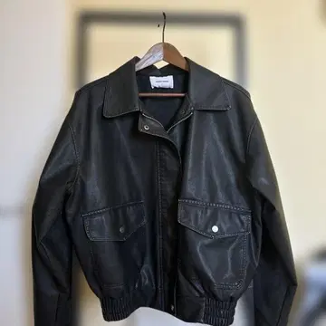 WONDER WONDER 블랙 가죽 자켓