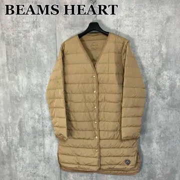 BEAMS HEART 프렌치 롱 다운 자켓 S