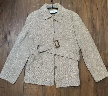 23구 헤링본 무늬 울 혼방 숏코트 셋업 사이즈 44