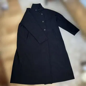 여성용 롱 코트 블랙 M 사이즈