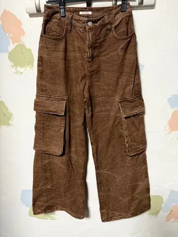 SLY JEANS 브라운 카고 팬츠 0 사이즈