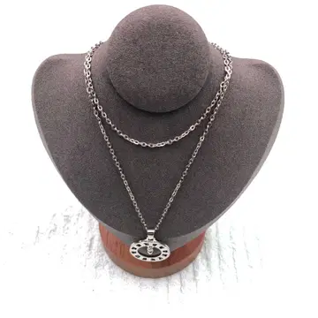 실버 큐빅 펜던트 목걸이