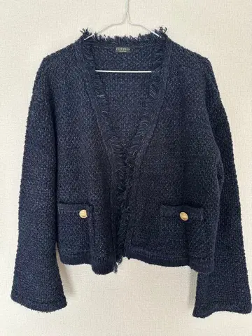 vermeil par iena 트위드 니트 자켓