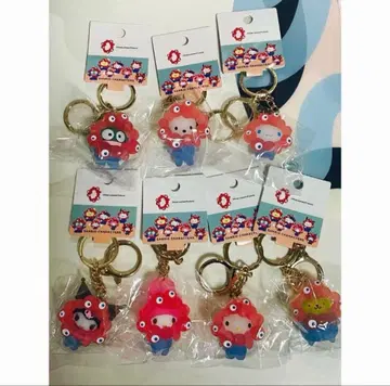 산리오 미야쿠미야쿠  입체 마스코트 클리어 키링 전 종류 7개