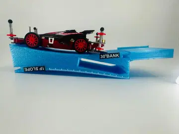 미니 사륜구동 30도 뱅크&1P 슬로프 체커 클리어 블루