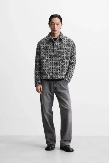 ZARA 텍스처 셔츠 자켓