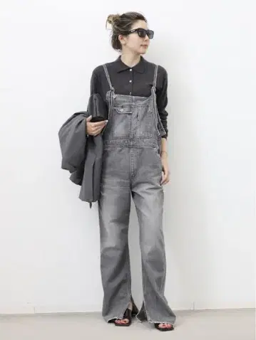 라빠르망 데님 오버롤 그레이 23AW