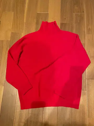 NANO UNIVERSE 하이넥 스웨터 레드 사이즈 M