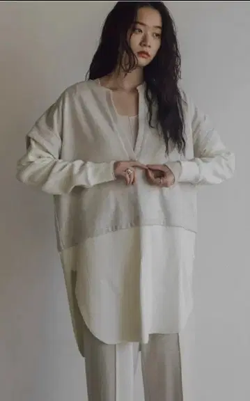 willfully 레이어드 트레이닝복 그레이/화이트