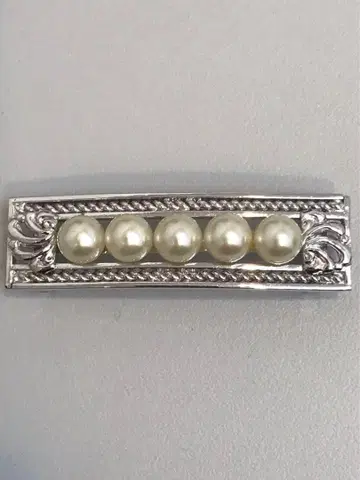 펄 장식 은색 오비 고정 띠 I.1656