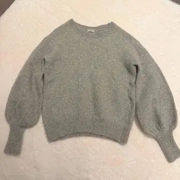 IENA 이에나 그레이 벌룬 슬리브 니트 스웨터