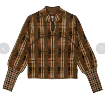 AMERI 스위칭 체크 니트 탑