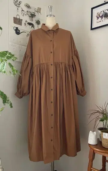 fafatt 파파토 볼륨 개더 원피스