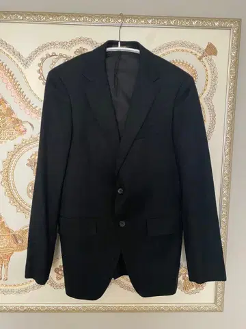 꼼사맨 블랙 자켓 울과 캐시미어 42