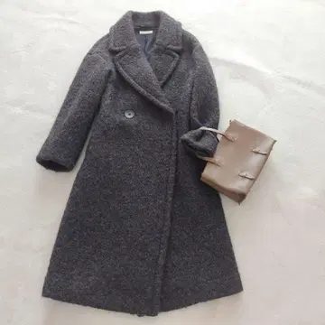 새상품급 EPOCA 울 알파카 니트 코트 테디베어 40 정가 12만 3천