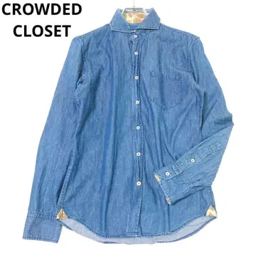 클라우디드 클로젯 데님 셔츠 블라우스 겉옷 M 레이어드 캐주얼