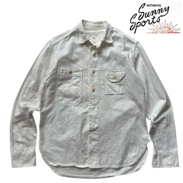 [] 코튼 슬라브 워크 셔츠 친스트 풀오버